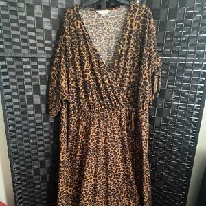 Terra sky cheetah print dress
